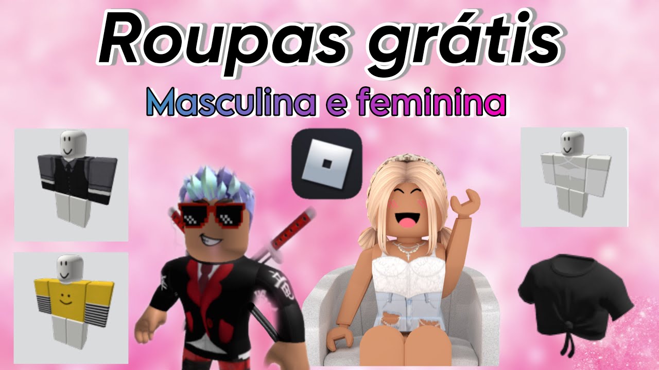 NEW !✓🍭+ 4 roupas grátis no Roblox ✓🍭masculina e feminina