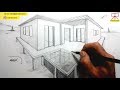 İki Noktalı Perspektif Çizim Tekniği. How to Draw Two Points Perspective