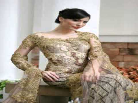 kebaya modern warna hijau toska  YouTube