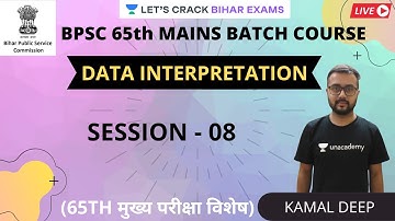 Data Interpretation | Part - 08 |  BPSC 65th Mains 2020 | Kamal Deep