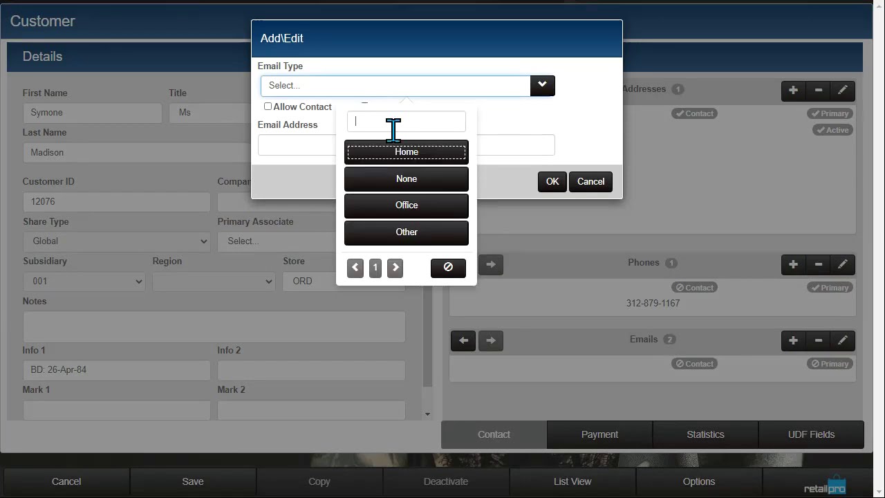 Retail Pro Prism Customer Profile YouTube