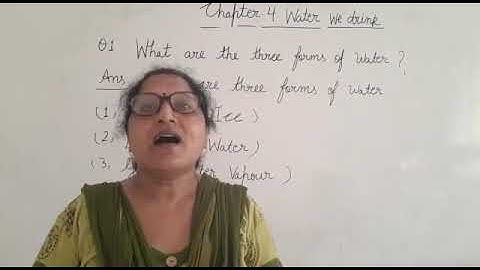 class 3 subject EVS chapter 4 water we drink questions answers