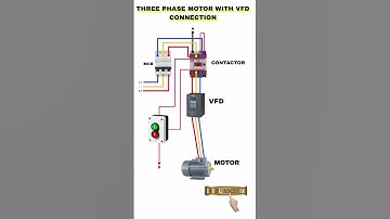 THREE PHASE MOTOR WITH VFD CONNECTION #shorts #youtubeshorts #viral