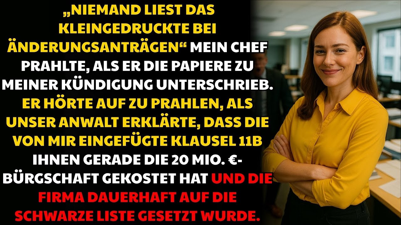 Er Prahlte, Während Er Mich Kündigte – Klausel 11b Beendete Ihn: Gefeuert & Geblacklistet 💼