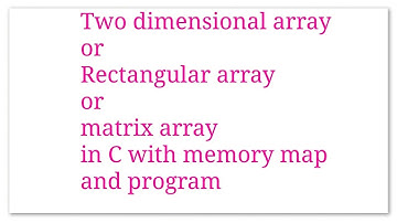 Two dimensional array in C in hindi