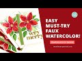 WOW Easy MUST-TRY Faux Watercolor!