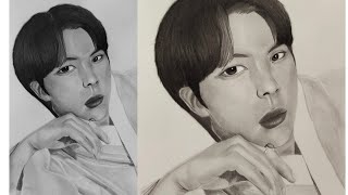 how to draw BTS jin step by step easy/ how to draw BTS jin tutorial