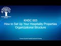 How to set up your hospitality properties organizational structure  ep 003