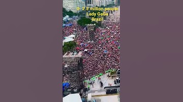Thumbnail of 0- 2.5 million people Lady Gaga Brazil. #ladygaga #travel #drone #copacabana #brazil