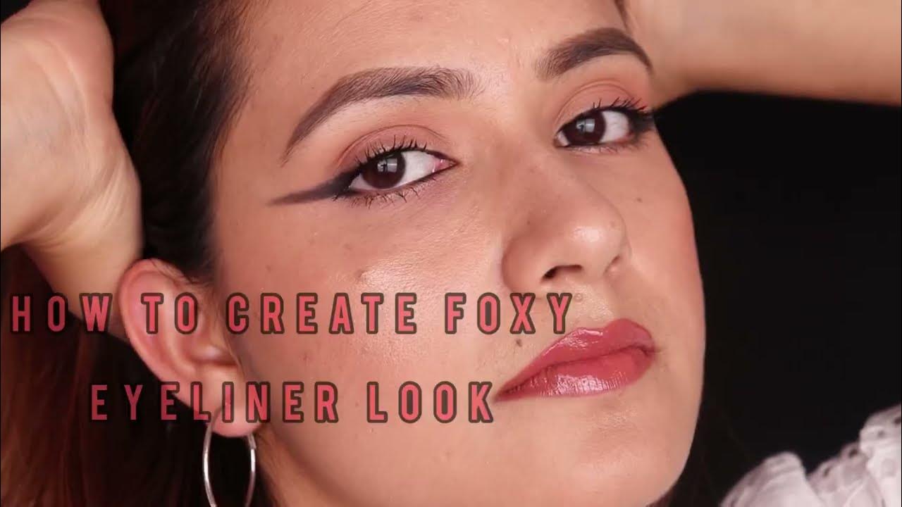 How to create foxy eyeliner look makeupbysitashma foxyeyelinerlook 