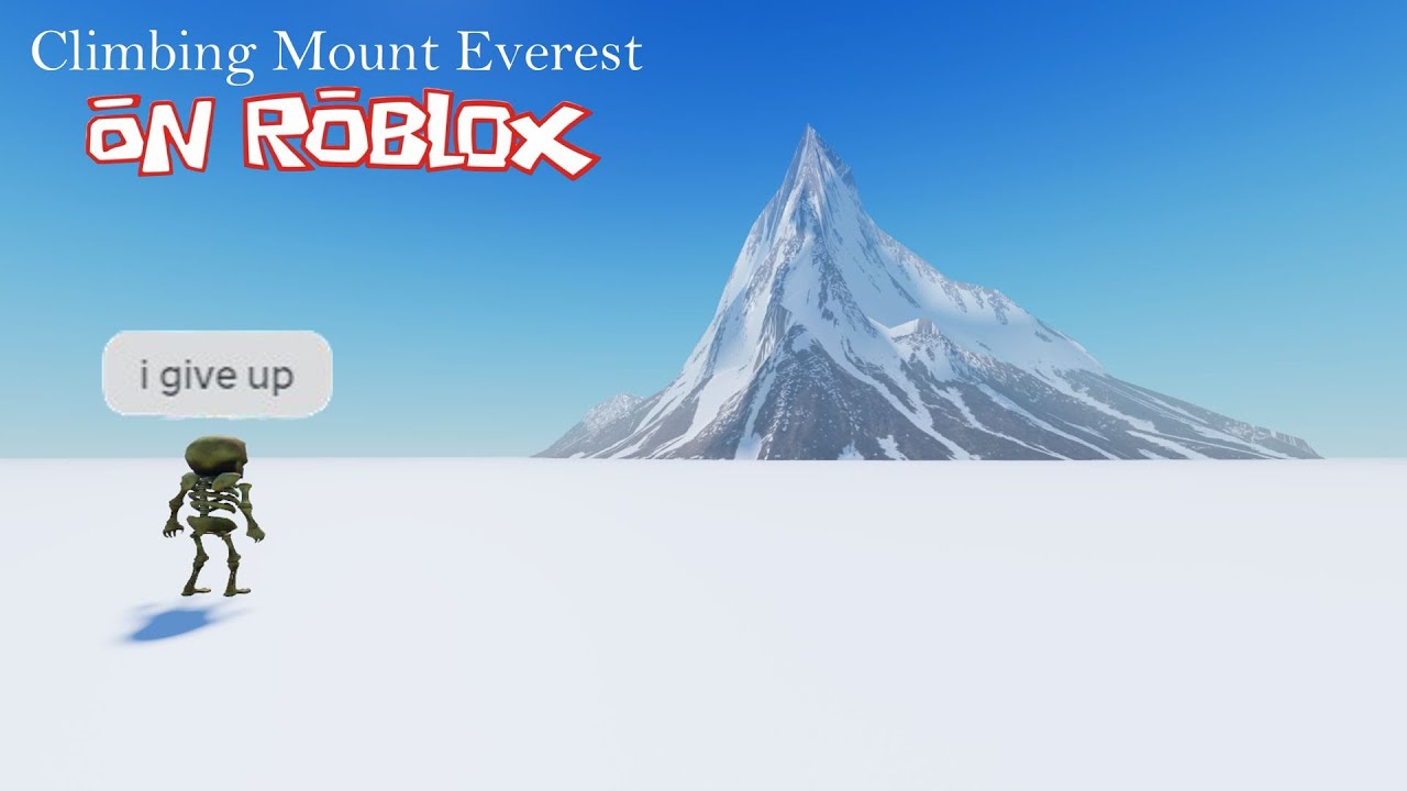Climbing Mount Everest (on Roblox) - YouTube
