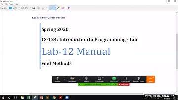 Lab12 Recorded Session 1 | Void Methods | Komal Arif | #java #programming