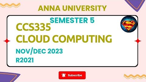 CCS335 Cloud Computing Nov/Dec 2023