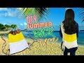 How to make Summer Backpack At Home with NO SEW / Do it yourself beach bag from scratch/ Summer DIYs