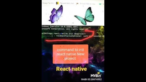 Create new project in react native CMD command