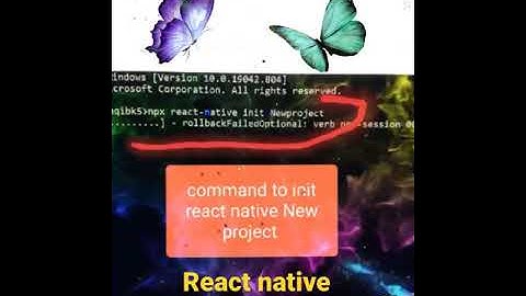 Create new project in react native CMD command