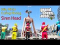 GTA 5 Mod - Biệt Đội Siêu Nhân Cuồng Phong Tiêu Diệt Siren Head Đầu Loa