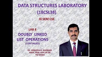 Lab 8 (continued): Doubly linked list operations