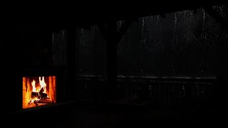 Rain Sounds and Cozy Fireplace Ambiance for Deep Sleep and Relaxation ☁️🔥 Rain and Fire