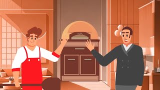 Video mix 2D e 3D: utilizzare l'amore della pizza napoletana per spiegare e vendere un forno