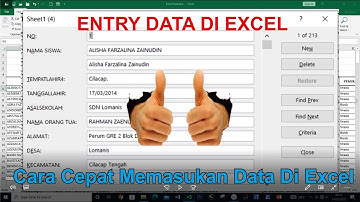 Cara Cepat Input Data di Excel Data Entry @BudiKomputer