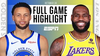 Golden State Warriors at Los Angeles Lakers | Full Game Highlights