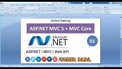 01 ASP.NET MVC 5 + MVC Core | Introduction and Installation of VS2019 | @coderbaba