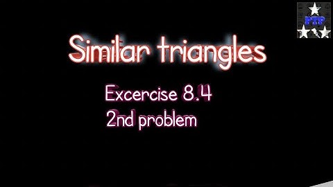 #similartriangles Similar triangles excercise 8.4 2nd problem #praveentutorialpoint