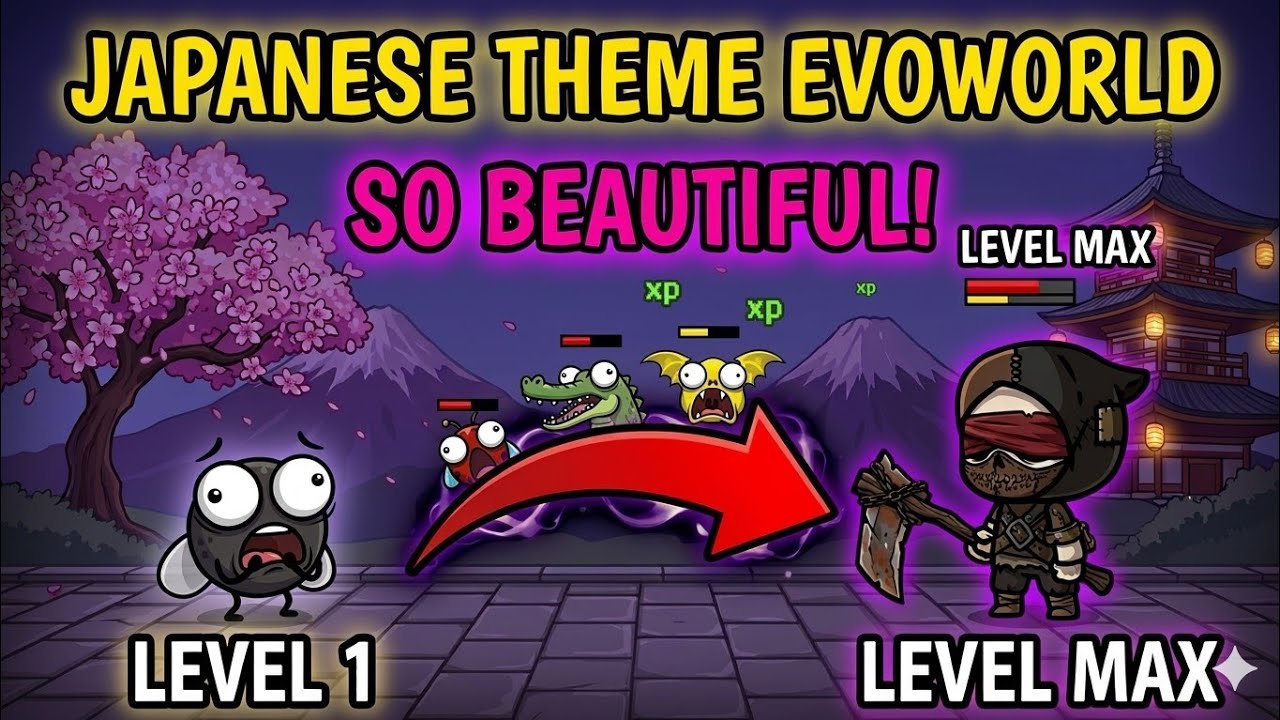 This Japanese Theme Evoworld is so Beautiful🌺 | Gameplay💀