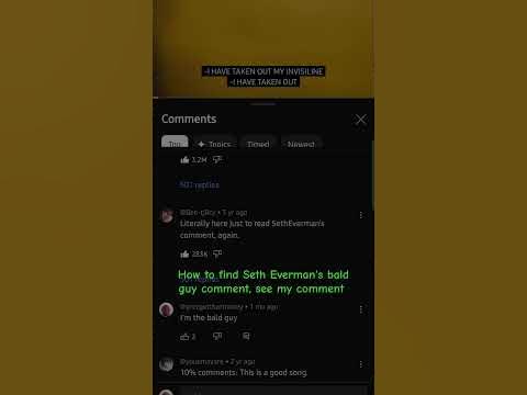 How to find Seth Everman's bald guy comment - YouTube