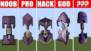 Pixel Art (NOOB vs PRO vs HACKER vs GOD) Shulker in minecraft