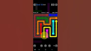 How To Solve Flow Free Bonus Pack Level 18 8x8 Board Medium Walk Through Solution Walkthrough