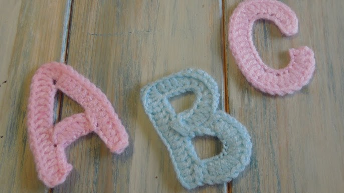 crochet how to crochet letters a b p and c yarn scrap friday youtube
