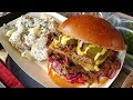 Huge Sandwiches, Grilled Ribs, Pulled Meat, Melted Cheese. Yummy Street Food of London