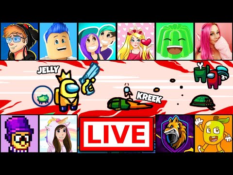 Among Us Live Iamsanna Jelly Meganplays Konekokitten Russoplays Terabrite Ashley Devoun Nightfoxx Youtube - code realkreek on twitter roblox live right now https