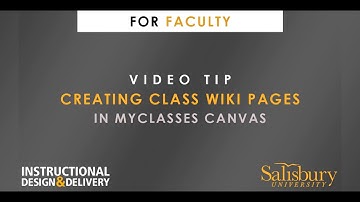 Creating Class Wiki Pages