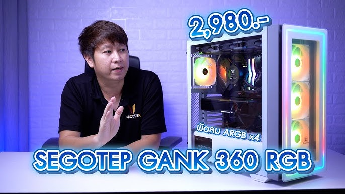 Segotep Gank 360-RGB Full-Tower Eatx White Desktop Gaming Computer