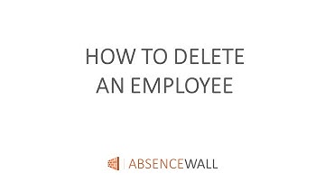 Absence Wall: How to delete an employee