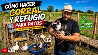Corral y refugio para patos con pallets reciclados #granja #duck