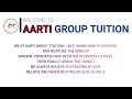 AARTI GROUP TUITION | OUR FACILITIES | SERVICES