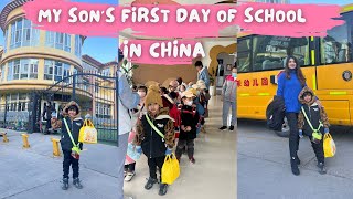 My Son’s First Day of Real School IN CHINA 🇨🇳 *emotional* | Wildan Ne Chinese Seekh li 😂