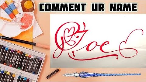 Joe Name Signature Calligraphy Status | How to Draw, Cursive Calligraphy with Cut Marker
