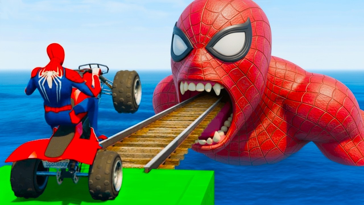 الرجل العنكبوت انقاذ باتمان Spider-Man Rescue batman vs iron man vs venom funny Game GTA 5 superhero