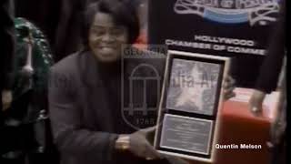 Casey Kasem and Dick Clark at James Brown Hollywood Walk of Fame Ceremony (January 11, 1997)