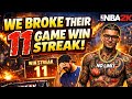 WE BROKE THERE 11 GAME WIN STREAK  