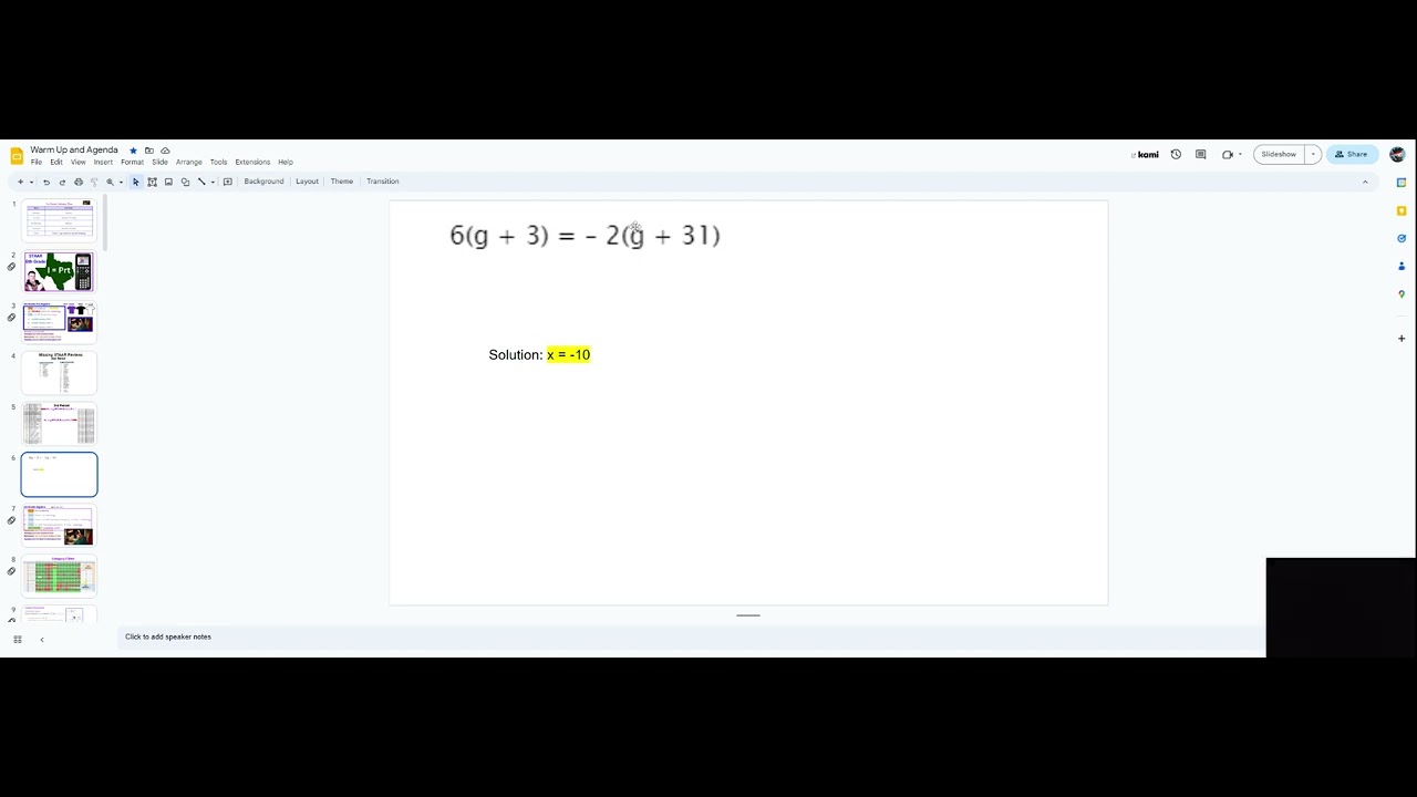 Solving Equations with Variables on Both Sides - YouTube