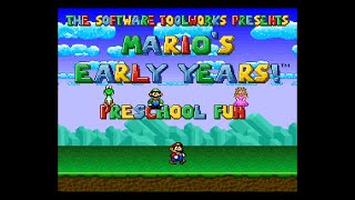 SNES Mario's Early Years: Preschool Fun gameplay overview (no commentary)