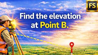 Elevation & Slope Dist. Problem - Fundamentals of Surveying (FS Exam)