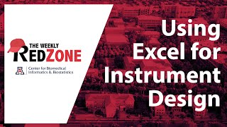 REDZone - Using Excel for Instrument Design