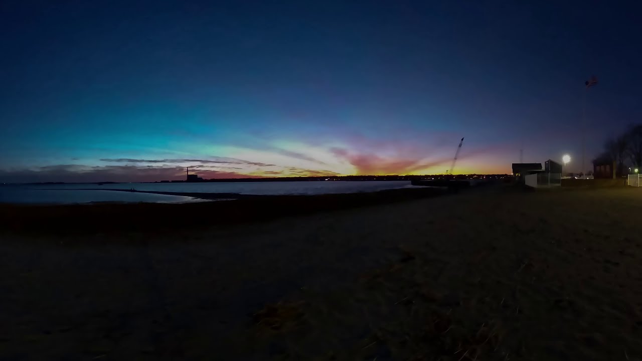 VR 360° Sunset Timelapse at Calf Pasture Beach, Norwalk, CT